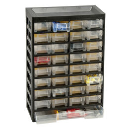 Cabinet assortment cabinet with 33 drawers.  L: 305, W: 135, H: 435 (mm). Article code: 56458120