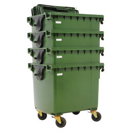 Müllcontainer Abfall und Reinigung für DIN-Adapter-Aufnahme geeignet mit Scharnierdeckel.  L: 1400, B: 1030, H: 1300 (mm). Artikelcode: 36-1100-N-N