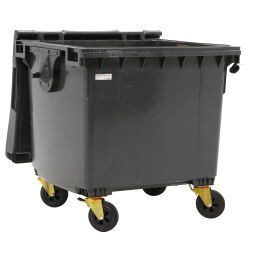 Afvalcontainer Afval en reiniging voor DIN-opname partij aanbieding.  L: 1400, B: 1030, H: 1300 (mm). Artikelcode: 36-1100-S-SET