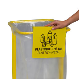 Abfallsackhalter Abfall und Reinigung Zubehör Hinweisschild.  L: 227, H: 250 (mm). Artikelcode: 8256013