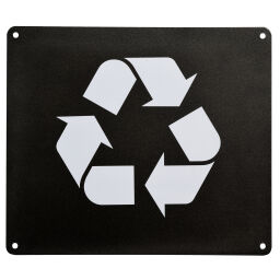Abfallsackhalter Abfall und Reinigung Zubehör Hinweisschild.  L: 290, B: 1, H: 250 (mm). Artikelcode: 8256051