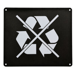 Waste sackholder Waste and cleaning accessories Plate to identify .  L: 290, W: 1, H: 250 (mm). Article code: 8256052