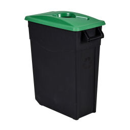 Abfallbehälter Abfall und Reinigung Kunststoff Mülltonne Deckel mit Einsatzöffnung Inhalt (Ltr):  65.  L: 380, B: 490, H: 700 (mm). Artikelcode: 8256181