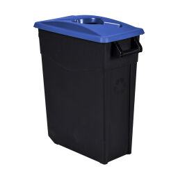 Waste bin Waste and cleaning plastic waste bin lid with insertion opening Volume (ltr):  65.  L: 380, W: 490, H: 700 (mm). Article code: 8256182