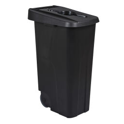 Waste bin waste and cleaning plastic waste bin hinged lid with insertion opening 
