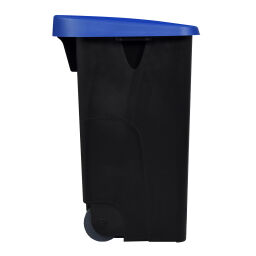 Waste bin Waste and cleaning plastic waste bin Hinged lid with insertion opening  Volume (ltr):  110.  L: 420, W: 570, H: 880 (mm). Article code: 8256192