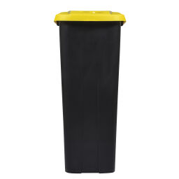 Waste bin Waste and cleaning plastic waste bin Hinged lid with insertion opening  Volume (ltr):  110.  L: 420, W: 570, H: 880 (mm). Article code: 8256193