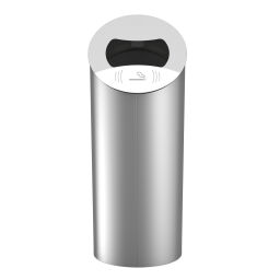 Outdoor waste bins Waste and cleaning steel waste pin Hinged lid with insertion opening .  L: 650, W: 365, H: 986 (mm). Article code: 8256200