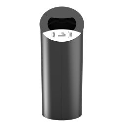 Outdoor waste bins Waste and cleaning steel waste pin Hinged lid with insertion opening .  L: 650, W: 365, H: 986 (mm). Article code: 8256201