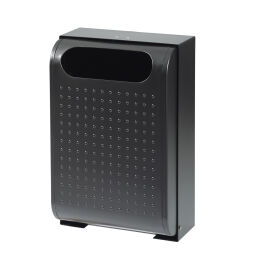 Outdoor waste bins Waste and cleaning steel waste pin with wall fixing.  L: 405, W: 238, H: 605 (mm). Article code: 8256234