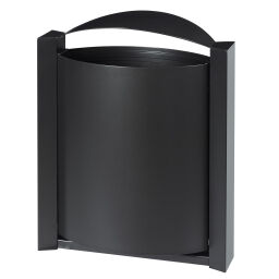 Outdoor waste bins Waste and cleaning steel waste pin with wall fixing.  L: 528, W: 272, H: 650 (mm). Article code: 8256304