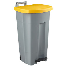 Waste bin Waste and cleaning plastic waste bin with lid to pedal frame Options:  grey body.  L: 510, W: 510, H: 895 (mm). Article code: 8256356