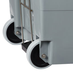 Waste bin Waste and cleaning plastic waste bin with lid to pedal frame Options:  grey body.  L: 510, W: 510, H: 895 (mm). Article code: 8256356