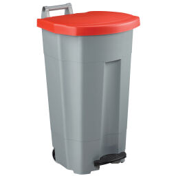 Waste bin Waste and cleaning plastic waste bin with lid to pedal frame Options:  grey body.  L: 510, W: 510, H: 895 (mm). Article code: 8256359