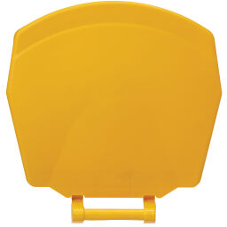 Abfallbehälter Abfall und Reinigung Kunststoff Mülltonne mit Deckel auf Ständer Option:  Korpus farbig.  L: 510, B: 510, H: 895 (mm). Artikelcode: 8256360
