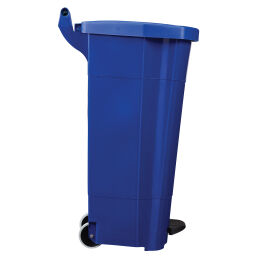 Afvalbak afval en reiniging kunststof afvalbak met deksel op pedaalframe