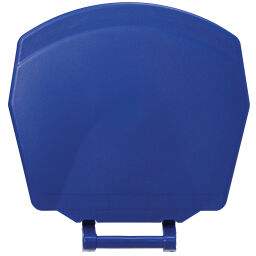 Abfallbehälter Abfall und Reinigung Kunststoff Mülltonne mit Deckel auf Ständer Option:  Korpus farbig.  L: 510, B: 510, H: 895 (mm). Artikelcode: 8256362