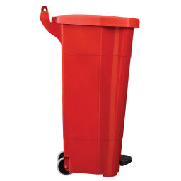 Afvalbak Afval en reiniging kunststof afvalbak met deksel op pedaalframe Opties:  gekleurde basis.  L: 510, B: 510, H: 895 (mm). Artikelcode: 8256363
