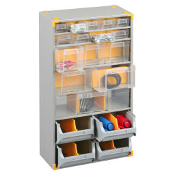 Cabinet assortment cabinet with 19 drawers.  L: 300, W: 165, H: 565 (mm). Article code: 56465610