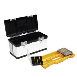 Transport case toolbox with double quick lock