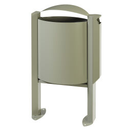 Outdoor waste bins waste and cleaning steel waste pin on foot with ashtray 