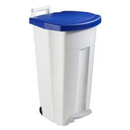 Afvalbak Afval en reiniging kunststof afvalbak met deksel op pedaalframe Opties:  witte basis.  L: 510, B: 510, H: 895 (mm). Artikelcode: 8256702