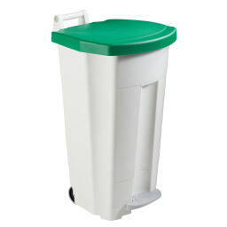 Abfallbehälter Abfall und Reinigung Kunststoff Mülltonne mit Deckel auf Ständer Option:  Korpus weiß.  L: 510, B: 510, H: 895 (mm). Artikelcode: 8256703
