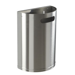 Outdoor waste bins Waste and cleaning steel waste pin with wall fixing Volume (ltr):  20.  L: 350, W: 190, H: 495 (mm). Article code: 8256870