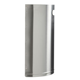 Outdoor waste bins Waste and cleaning steel waste pin with wall fixing Volume (ltr):  40.  L: 400, W: 215, H: 660 (mm). Article code: 8256872