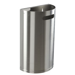 Outdoor waste bins Waste and cleaning steel waste pin with wall fixing Volume (ltr):  40.  L: 400, W: 215, H: 660 (mm). Article code: 8256872