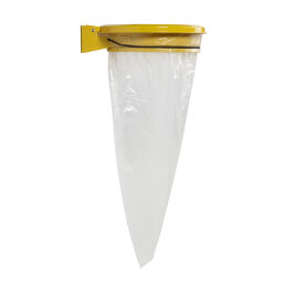 Waste sackholder waste and cleaning waste bag holder lid with insertion opening
