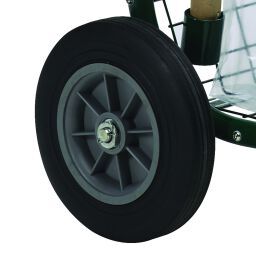 Schoonmaakwagen Afval en reiniging bezemwagen 2 wielen van massief rubber.  L: 670, B: 620, H: 1150 (mm). Artikelcode: 8257630