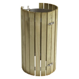Outdoor waste bins waste and cleaning accessories surround