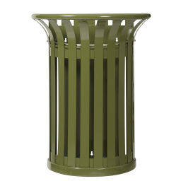 Outdoor waste bins Waste and cleaning steel waste pin post mounted bin.  L: 545, W: 350, H: 735 (mm). Article code: 8257946