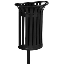 Outdoor waste bins Waste and cleaning steel waste pin post mounted bin.  L: 545, W: 350, H: 735 (mm). Article code: 8257949