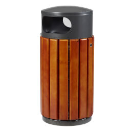 Abfalleimer für Außenbereich Abfall und Reinigung Stahl Mülltonne mit Inneneimer aus galvanisiertem Stahlblech Inhalt (Ltr):  40.  L: 420, B: 420, H: 800 (mm). Artikelcode: 8257996