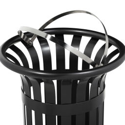 Outdoor waste bins Waste and cleaning steel waste pin with inner bag holder.  L: 500, W: 500, H: 800 (mm). Article code: 8258063