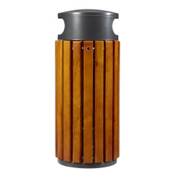 Free-standing outdoor waste bin steel waste pin with galvanized inner tray