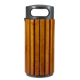 Free-standing outdoor waste bin steel waste pin with galvanized inner tray