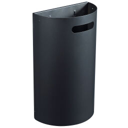 Outdoor waste bins Waste and cleaning steel waste pin with wall fixing Volume (ltr):  40.  L: 400, W: 215, H: 660 (mm). Article code: 8258337