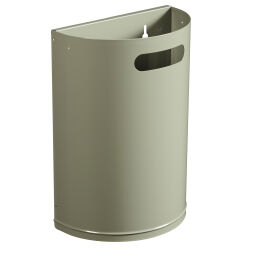 Outdoor waste bins Waste and cleaning steel waste pin with wall fixing Volume (ltr):  20.  L: 350, W: 190, H: 495 (mm). Article code: 8258395