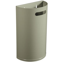 Outdoor waste bins Waste and cleaning steel waste pin with wall fixing Volume (ltr):  40.  L: 400, W: 215, H: 660 (mm). Article code: 8258400