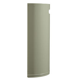 Outdoor waste bins Waste and cleaning steel waste pin with wall fixing Volume (ltr):  40.  L: 400, W: 215, H: 660 (mm). Article code: 8258400