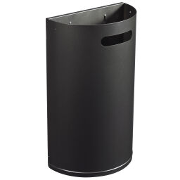 Outdoor waste bins Waste and cleaning steel waste pin with wall fixing Volume (ltr):  40.  L: 400, W: 215, H: 660 (mm). Article code: 8258404