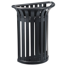 Outdoor waste bins Waste and cleaning steel waste pin with wall fixing.  L: 545, W: 310, H: 735 (mm). Article code: 8258432