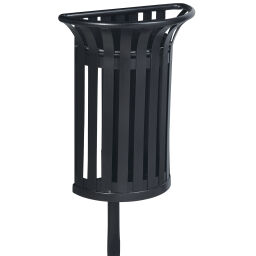 Outdoor waste bins Waste and cleaning steel waste pin post mounted bin.  L: 545, W: 350, H: 735 (mm). Article code: 8258434