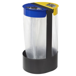 Waste sackholder Waste and cleaning waste bag holder with 2 compartments on foot Version:  with 2 compartments on foot.  L: 500, W: 450, H: 900 (mm). Article code: 8258713