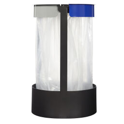 Waste sackholder waste bag holder with 3 compartments on foot