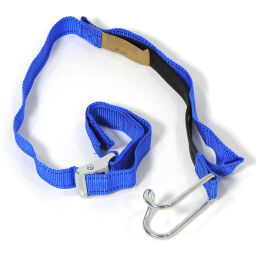 Cargo lashings retaining strap with 1 hook nylon .  L: 1050, W: 25,  (mm). Article code: 99-2626