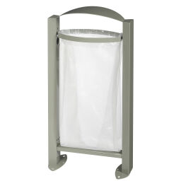 Poubelle extérieure autoportante acier en polyester sur pied